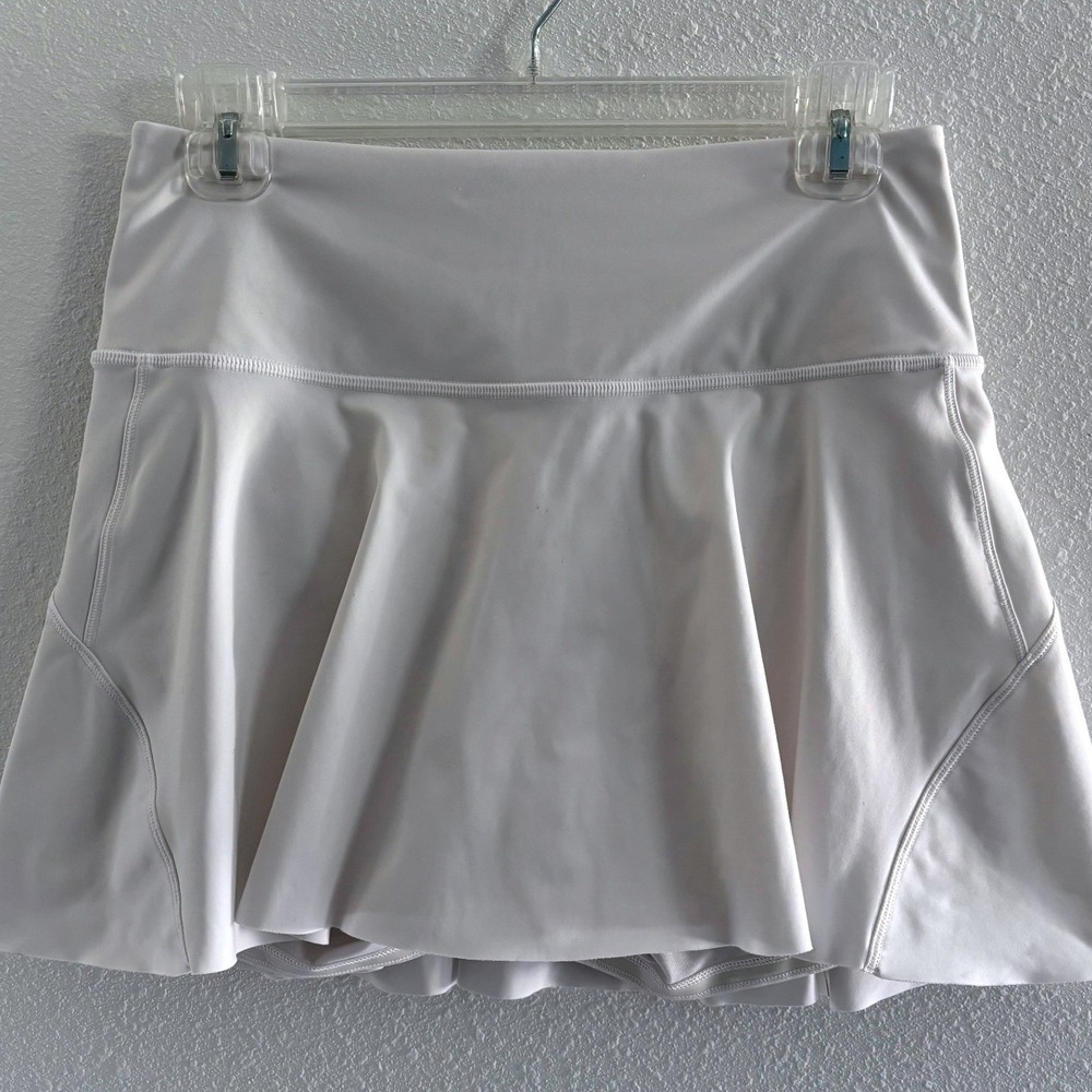 Athleta Ace Tennis Skort Womens Small White 13.5" Running Pickleball Active Gym